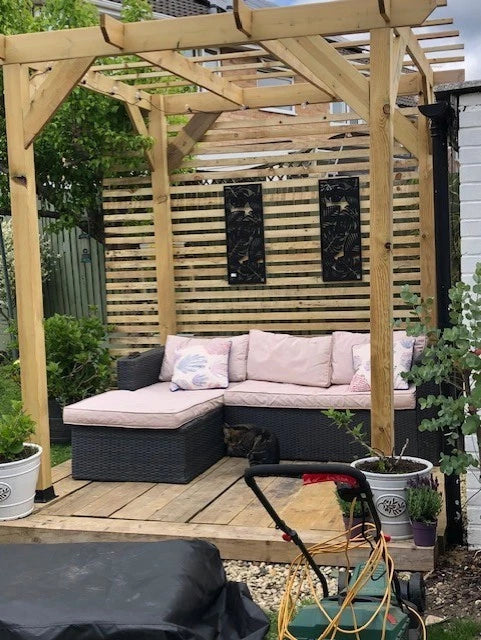 Sanded Pergola Posts